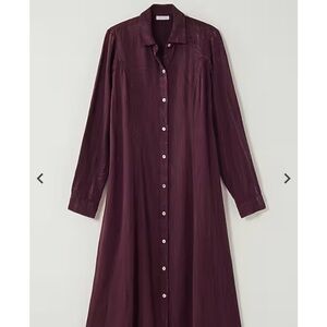 New J. Jill Elegant Purple Long Sleeve Dress